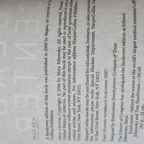 Dead Center Book - Picture 3 of 3